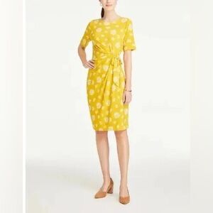 Ann Taylor Yellow Floral Midi Dress